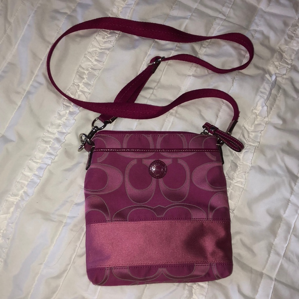 Hot Pink Coach Crossbody Purse